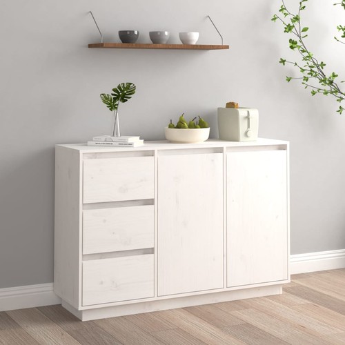 Buffet blanc 111x34x75 bois - buffet,